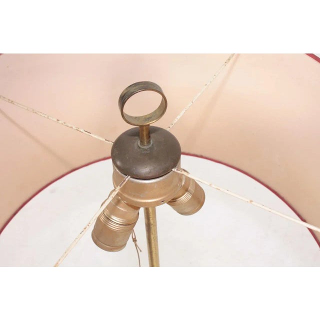 Table Lamp in Teak and Brass, 1950s For Sale - Image 6 of 9