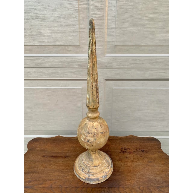 Weathered Cast Iron Garden Finials, a Decorative Pair For Sale In South Bend - Image 6 of 12