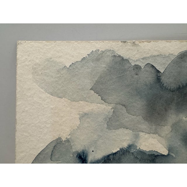 Rustic Henry Emil Salloch Original Watercolor on Paper of Mountain Pass, 1956. For Sale - Image 3 of 6
