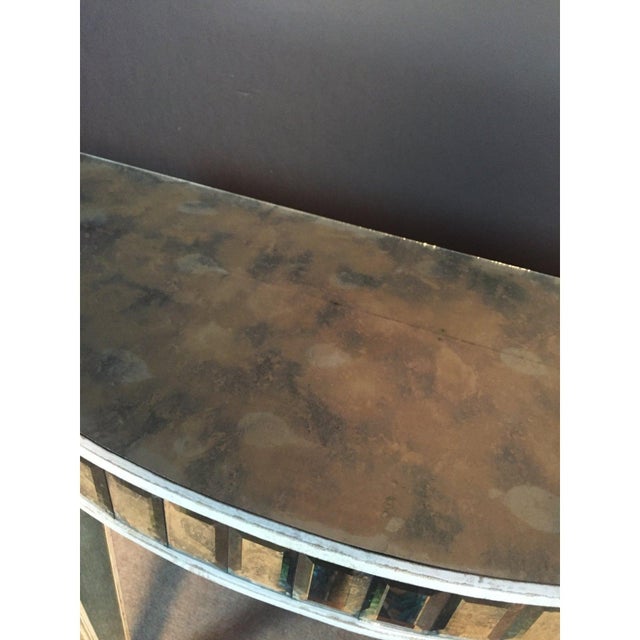 Mirrored Demi-Lune Console Table By Amy Howard For Sale In New York - Image 6 of 9