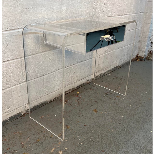 Vintage Lucite Waterfall Vanity Desk For Sale In New York - Image 6 of 11