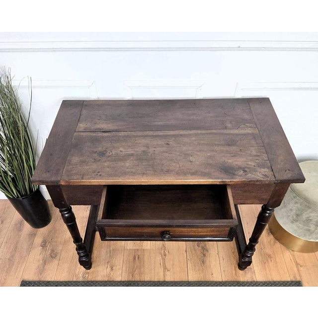 Antique Italian Walnut Desk, 1890s For Sale - Image 10 of 11