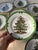Ceramic MCM Georges Briard Yule Tide 7 5/8” Plates Vintage Christmas Tree Plates - Set of 8 For Sale - Image 7 of 12
