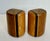 Here is a vintage set of wood salt and pepper shakers, likely dating to the 1970s–80s. Made from laminated hardwoods with...