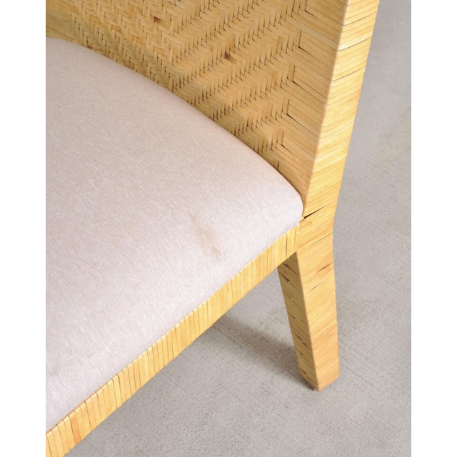Set of Six Woven Vegan Leather Dining Chairs by Budji Layug For Sale - Image 13 of 17