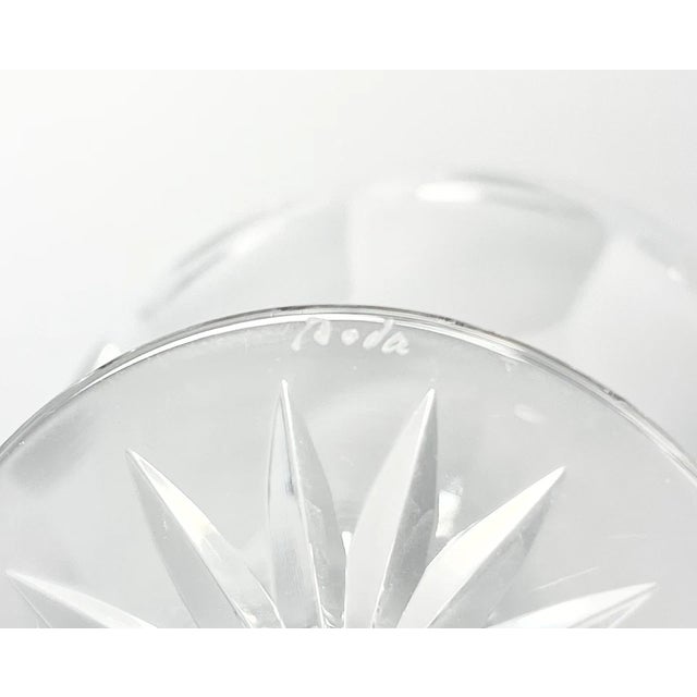 1940s 1940s Vintage Kosta-Boda Crystal Panel Coupe Compote Stem Bowl For Sale - Image 5 of 5