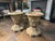 A pair of Buff Terracotta highly decorative antique Urns probably by Blashfield England circa 1870-80 Typical of his work,...