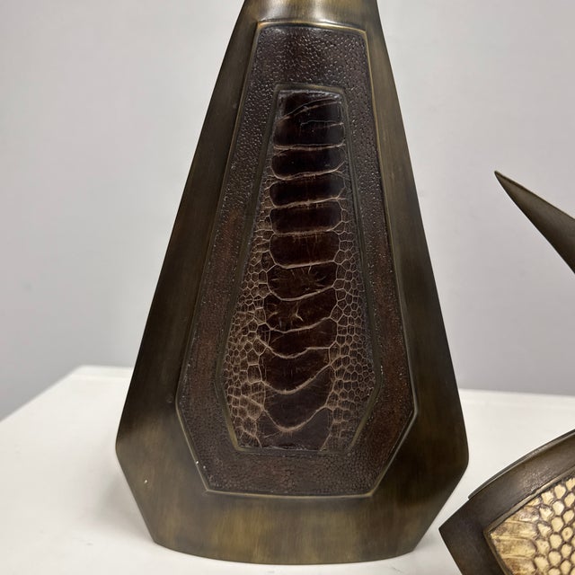 R & Y Augousti Paris Bird Sculptural Tall + Short Vases, Vintage For Sale In San Francisco - Image 6 of 12