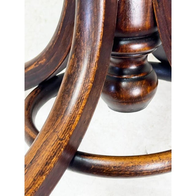 Gold Art Deco Adjustable Piano Stool from Fischel, Former Czechoslovakia, 1920s For Sale - Image 8 of 10