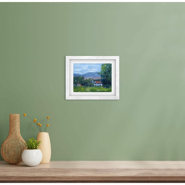 Quiet Places & Journeys — Reno Farmhouse Original oil painting by L Haas, 12 x 9 unframed linen panel, signed. Soft tones...