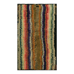 Striking Colorful and Splendid Stripe Patters Design Antique American Shaker Rug