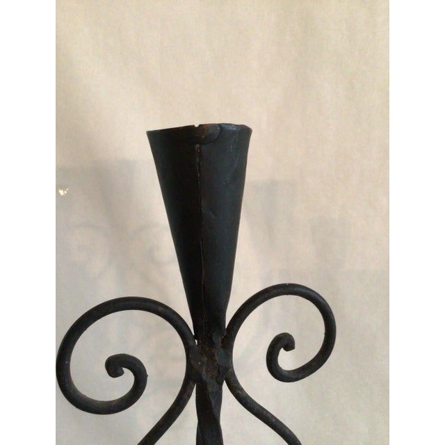 1950 Hand Wrought Iron Candle Holder For Sale In New York - Image 6 of 10