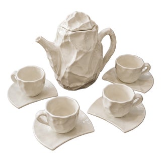 Axis Tea Set by Carol McNicoll, 1980s, Set of 9 For Sale