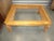 Vintage Golden Brown Coffee Table Cocktail Table W Beveled Glass Top ~ Cravings For Sale - Image 9 of 13