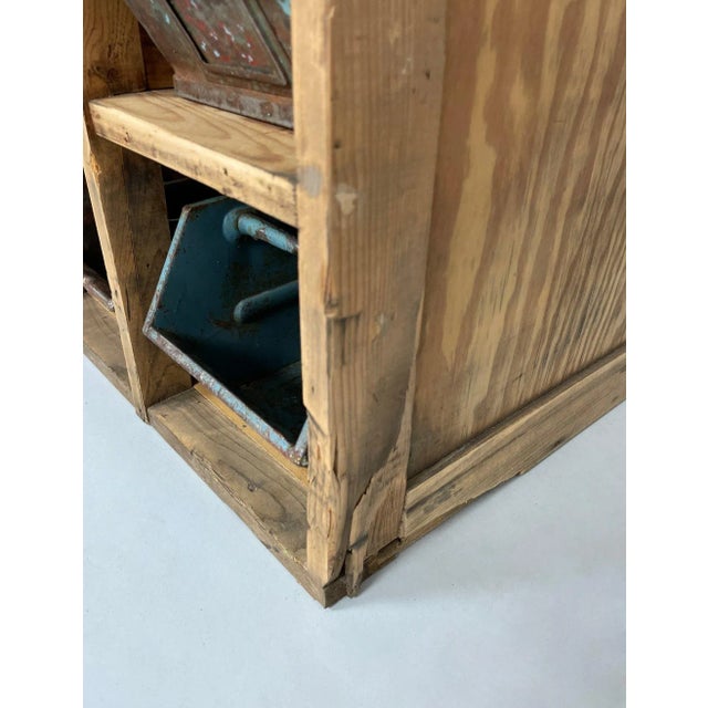 Brown Vintage Industrial Storage Cabinet For Sale - Image 8 of 11