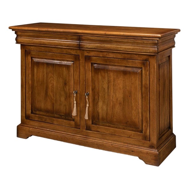 Continental Buffet Cabinet in Fruitwood Finish For Sale