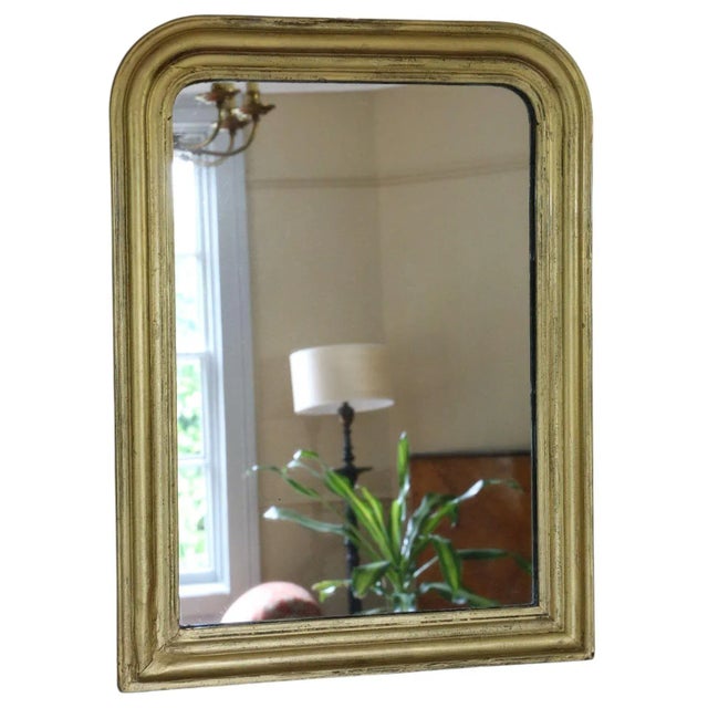 Antique Gilt Overmantel Wall Mirror For Sale - Image 6 of 6
