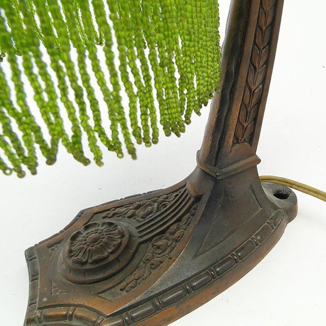 Metal Metal Table Lamp with Floral Motifs, Austria-Hungary, Early 20th Century For Sale - Image 7 of 12