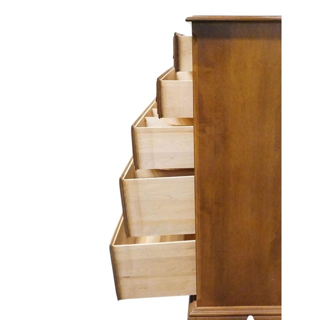 Wood Ethan Allen Heirloom Nutmeg Maple Colonial Early American 35" Chest of Drawers 10-5304 For Sale - Image 7 of 13