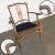 Late 20th Century Ming Style Indonesian Dining Armed Chairs Natural Teak & Upholstered Drop in Seats Set of 4 For Sale - Image 12 of 12