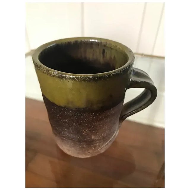 Mid-Century Modern Mid-Century Modern Handcrafted Earthenware Pottery Mug For Sale - Image 3 of 8