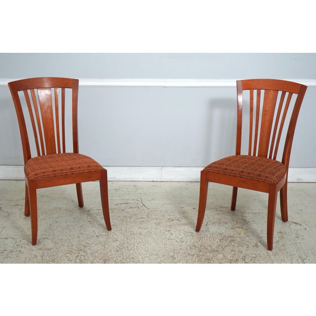 Set of 8 Stickley Cherry Dining Room Chairs For Sale - Image 13 of 18