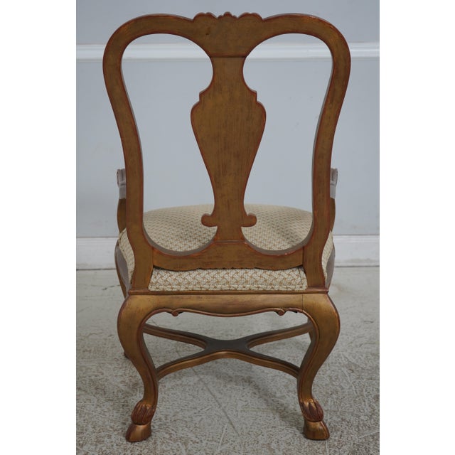 Set of 6 Venetian Style Gold Finish Dining Room Chairs For Sale - Image 4 of 12