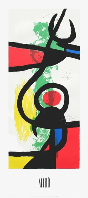 1993 Joan Miro Les Grandes Manoeuvres Screen Print Poster