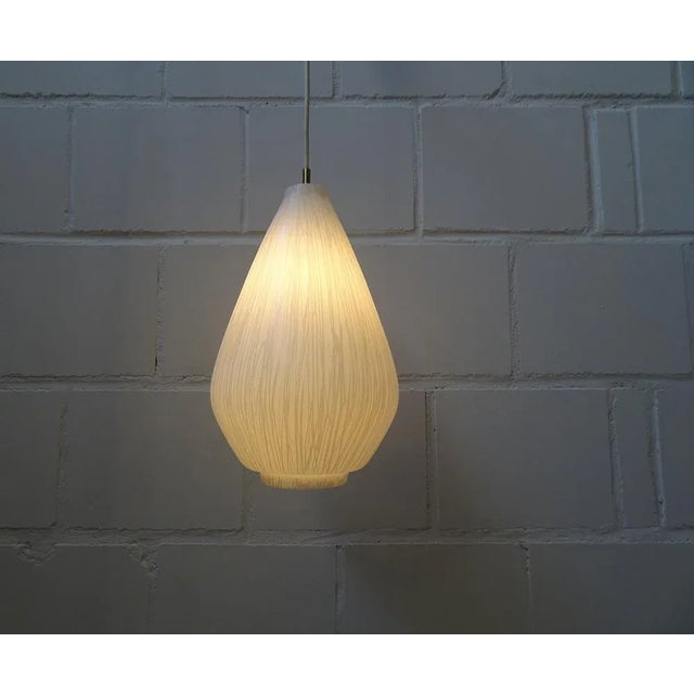Drop Shape Glass Pendant Lamp, 1950s For Sale - Image 10 of 11