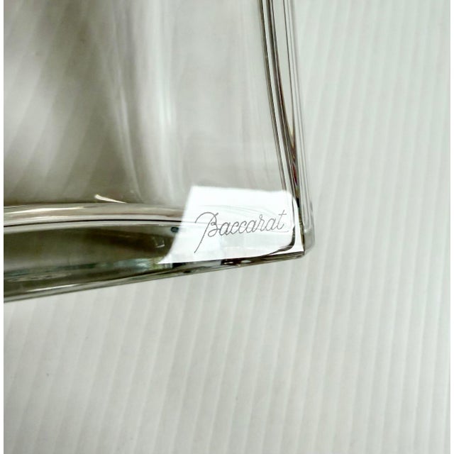 Vintage Baccarat Crystal Perfection Square Whiskey Decanter & Stopper For Sale - Image 12 of 12