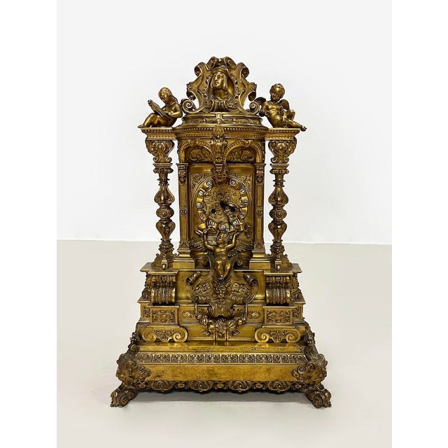 French Gilt Bronze Clock, 1820-1850 For Sale - Image 10 of 10