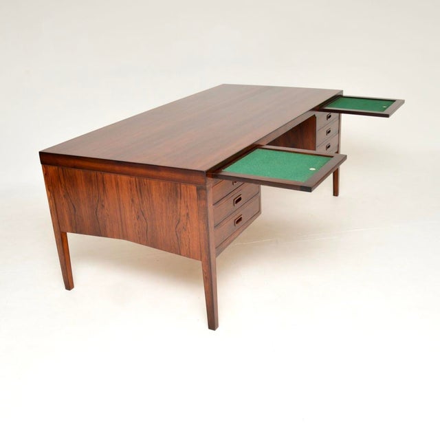 Large Vintage Danish Executive Desk, 1960 For Sale - Image 4 of 18