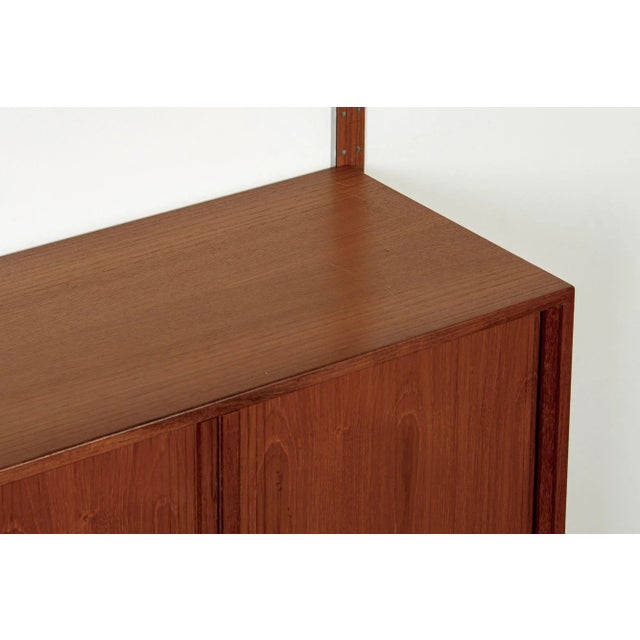 Large Mid Century Danish Hg Teak Wood Modular Wall Unit Shelving & Bookcase For Sale - Image 10 of 14