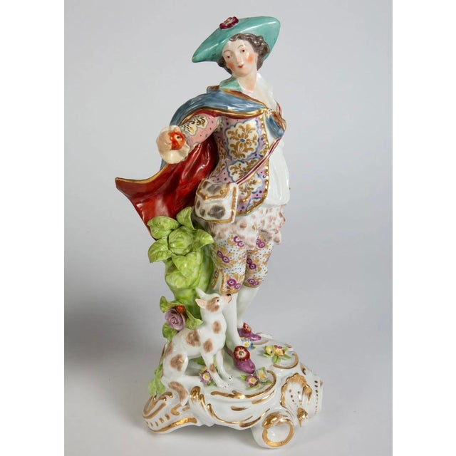 19th Century Antique Old Paris Porcelain Figure of Imperial Shepherd & Dog For Sale - Image 5 of 5