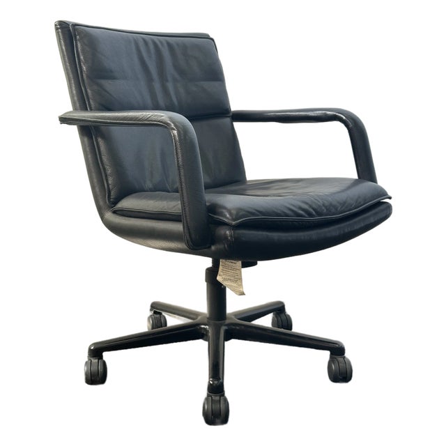 Keilhauer Elite Leather Conference Chair (Black Leather/Black) For Sale