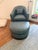 Vanguard Furniture Vanguard Syms Leather Swivel Chair and Ottoman For Sale - Image 4 of 5