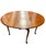 Queen Anne Vintage Queen Anne-Style Mahogany Drop-Leaf Console & Dining Table, C. 1940 For Sale - Image 3 of 10