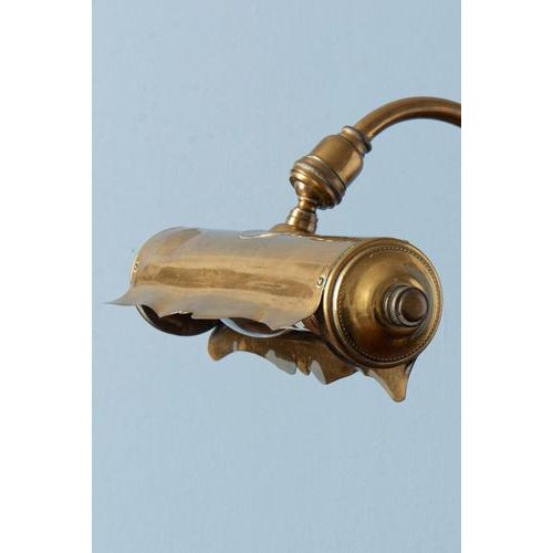 French Brass Bankers Desk Lamp, 1920s For Sale - Image 6 of 8