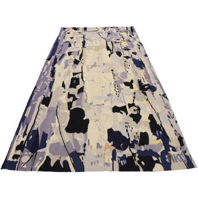 Surrealism Vintage German Alice Koch-Gierlichs Tapestry Rug - 04'02 X 08'08 For Sale - Image 3 of 9