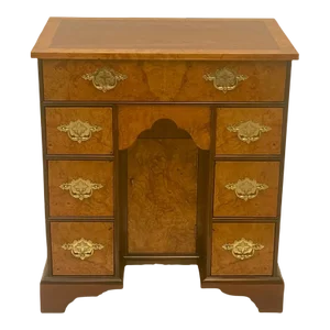 Baker Stately Homes Collection Queen Anne Walnut & Burl Commode