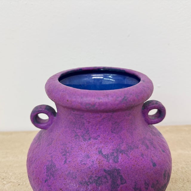 1970s Purple Ceramic Vase from Zenith Gouda, Holland, 1970s For Sale - Image 5 of 18