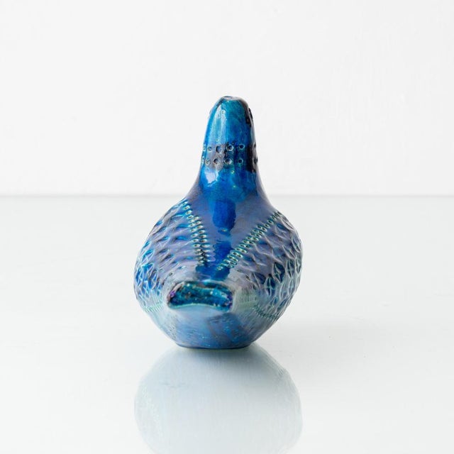 Vintage Rimini Blu Ceramic Dove Sculpture by Aldo Londi for Bitossi, 1950s For Sale - Image 11 of 15