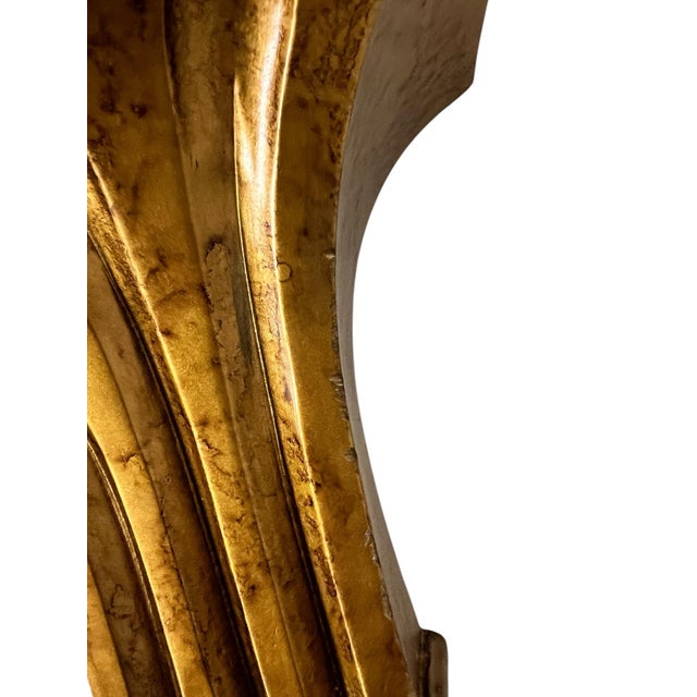 Late 20th Century Vintage Regency Style Fluted Gilt Wall Bracket Shelf - A Pair For Sale - Image 5 of 6