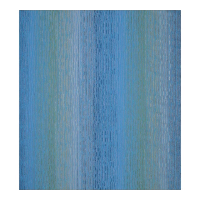 The House of Scalamandré Chamarel Falls Fabric, Blue Marine For Sale