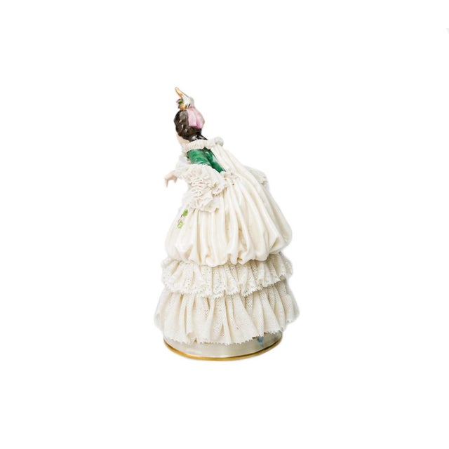Baroque Baroque Style Porcelain Figure of Lady from Capodimonte, 1900s For Sale - Image 3 of 5