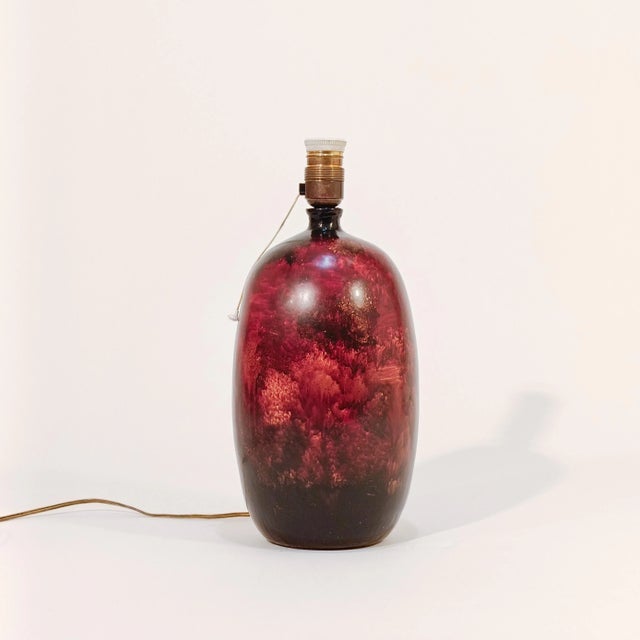Italian Painted Ceramic Table Lamp, 1960s For Sale - Image 4 of 10
