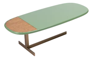 Naturae Green Medium Table by Angelettiruzza Design for Bottega Intreccio