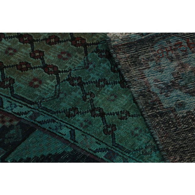 Textile Vintage Persian Rug in Blue and Green by Rug & Kilim For Sale - Image 7 of 7