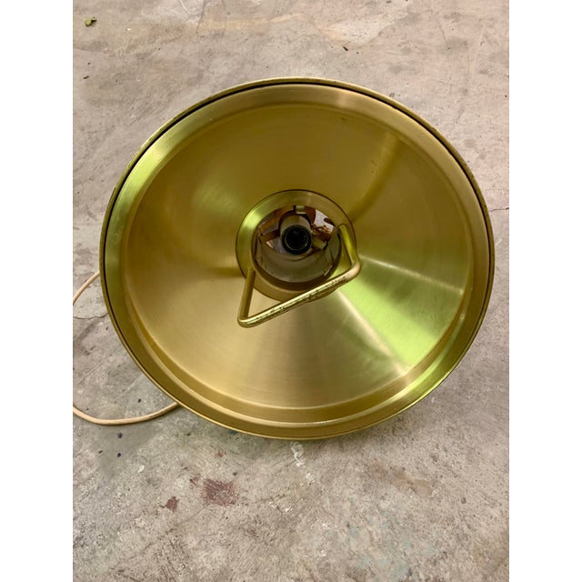 Holmegaard Holmegaard Brass Lamp, Large Holmegaard Original 1970s "Skibslampe 36" in Solid Brass and Glass Shade, Sidse Werner Design, Vintage Danish For Sale - Image 4 of 4