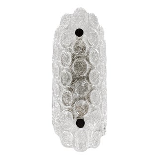 Ice Glass Wall Lamp from Fischer Leuchten, Germany, 1970s For Sale